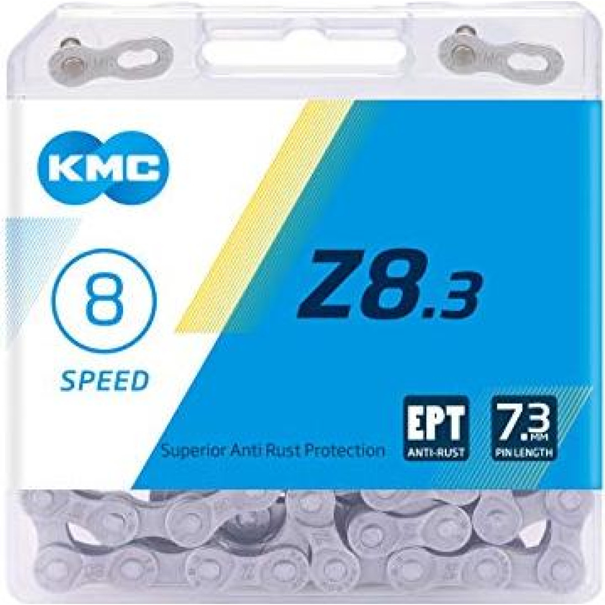 KMC Z8 EPT ķēde | 6/7/8 ātrumi | Sudrabs