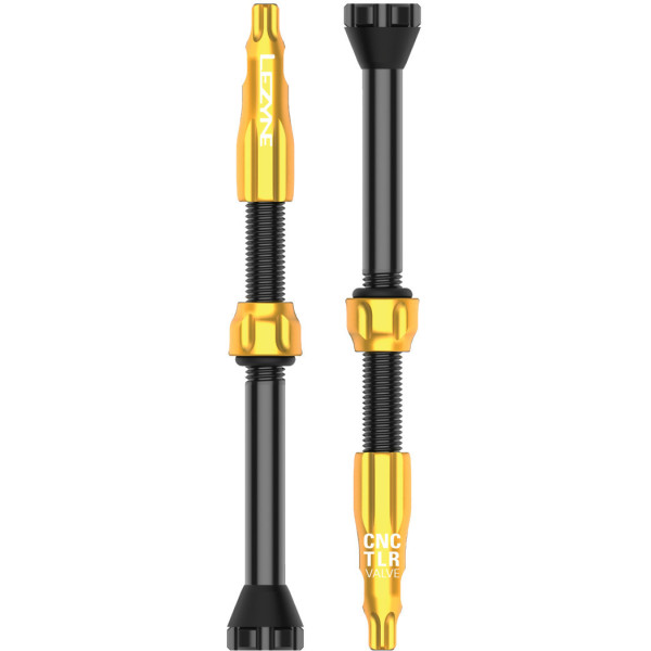 Lezyne CNC TLR bezkameru ventiļu komplekts 60 mm | Zelts