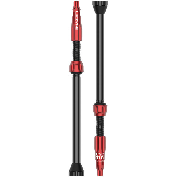 Lezyne CNC TLR bezkameru ventiļu komplekts 80 mm | Sarkans