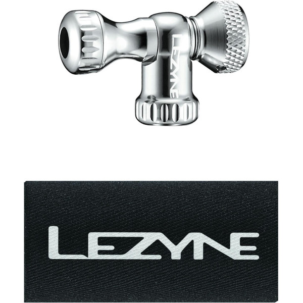Lezyne Control Drive CO2 vārsta galva | Gloss Silver