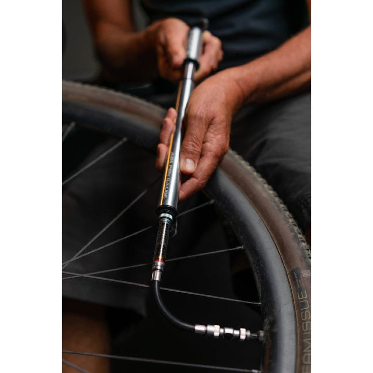 Lezyne Gauge Drive HP mini pumpis | Gloss Silver