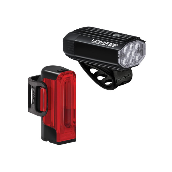 Lezyne Micro Drive 800+ | Strip Drive 300+ velosipēdu lukturu komplekts
