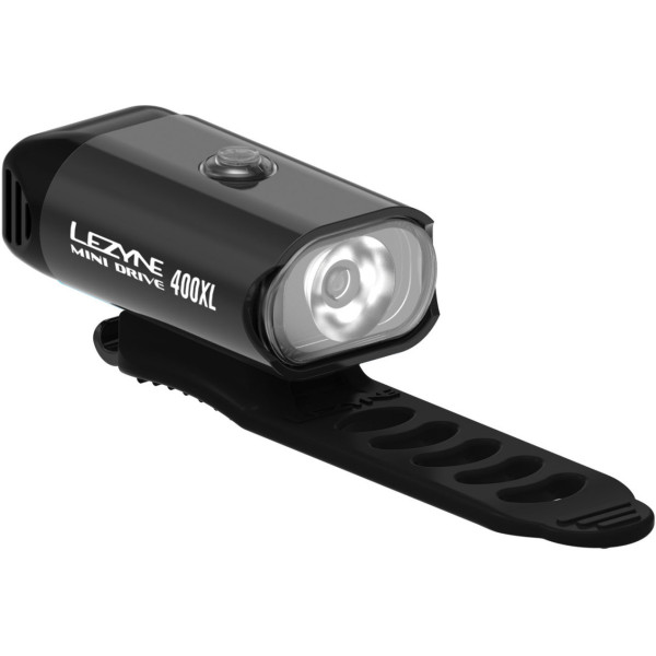 Lezyne Mini Drive 400XL priekšējais lukturis | Melns Lezyne Mini Drive 400XL priekšējais lukturis | Melns