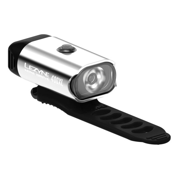 Lezyne Mini Drive 400XL priekšējais lukturis | Sudraba krāsā