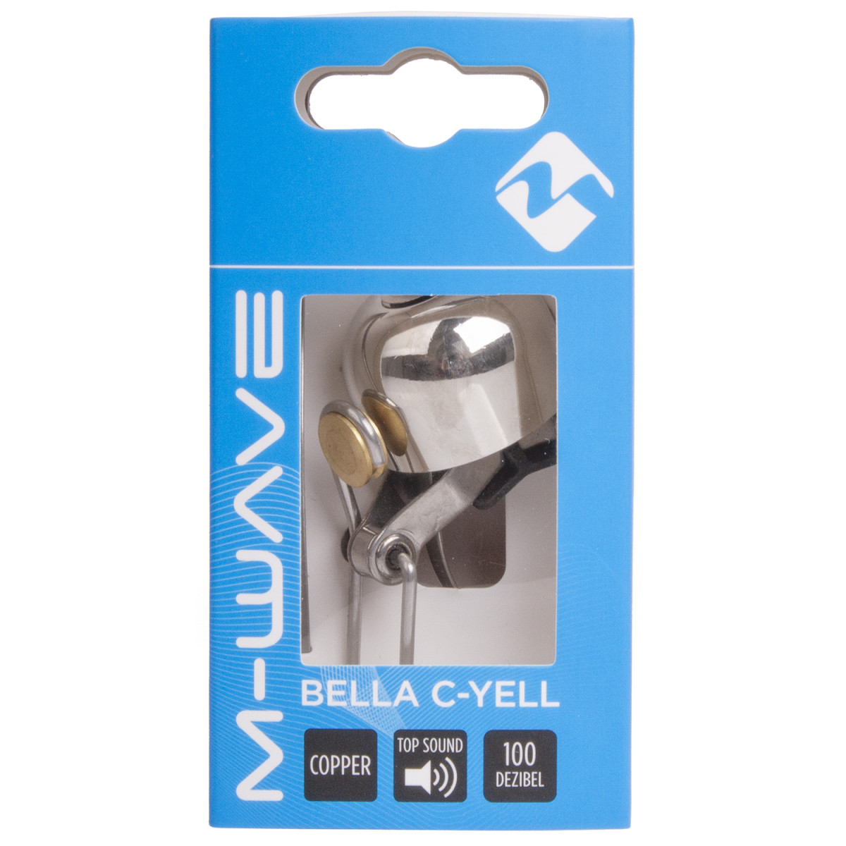 M-Wave zvansa C-Yell Mini velosipēdu zvans | Sudraba krāsā
