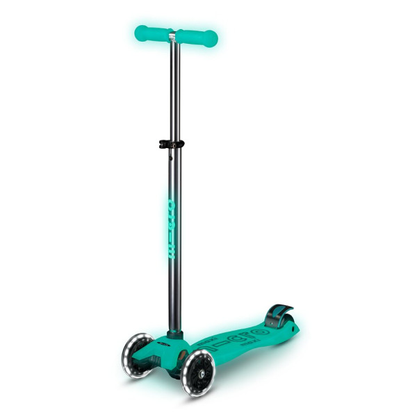 Maxi Micro Deluxe Glow LED skrejritenis | Jelly Green