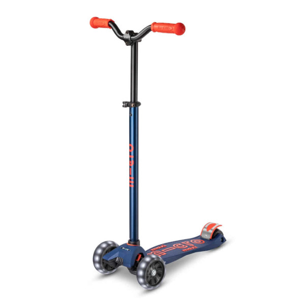 Maxi Micro Deluxe Pro LED skrejritenis | Navy - sarkans