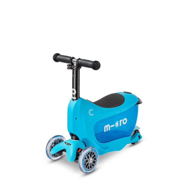 Micro Mini2go Deluxe skrejritenis | Zils