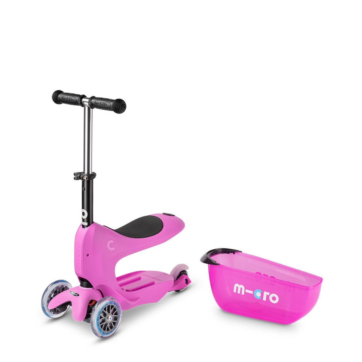 Micro Mini2go Deluxe Plus skrejritenis | Rozā krāsā