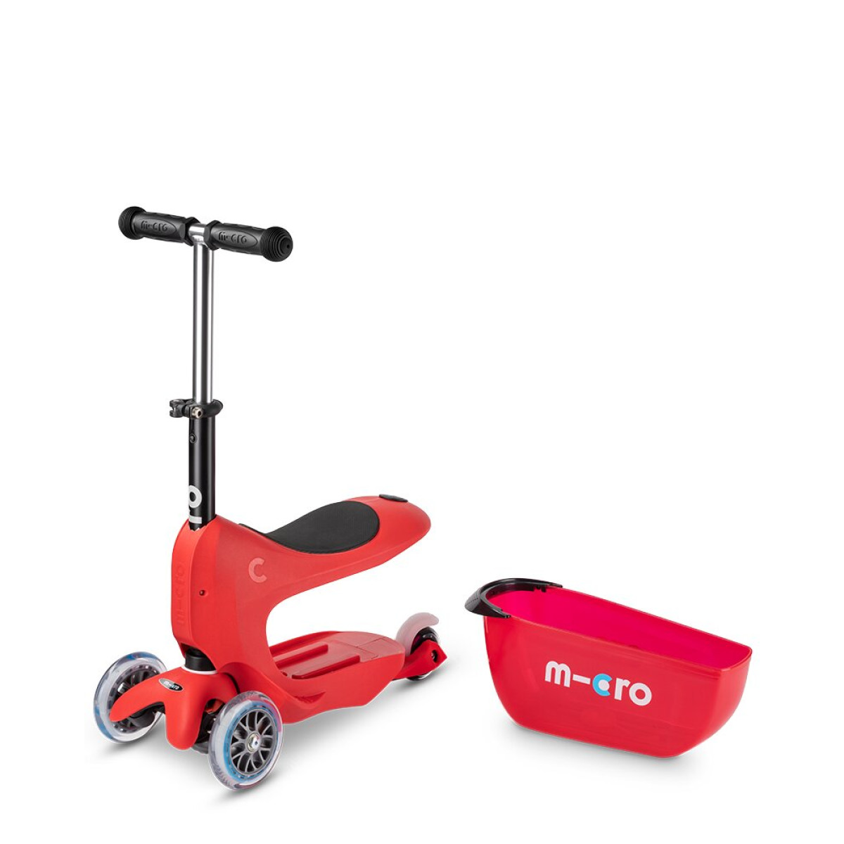 Micro Mini2go Deluxe Plus skrejritenis | Sarkans