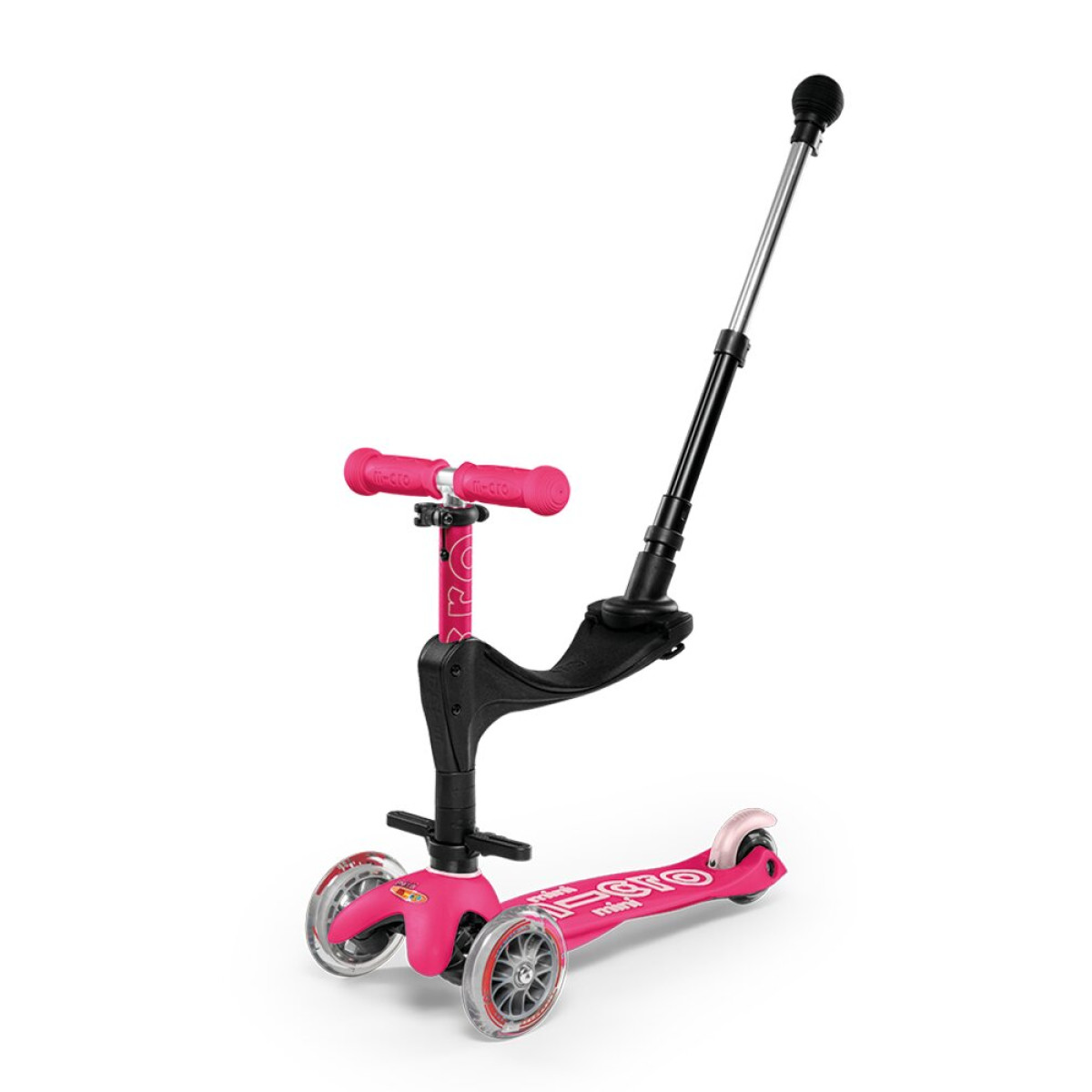 Mini Micro 3in1 Deluxe Plus skrejritenis | Rozā krāsā