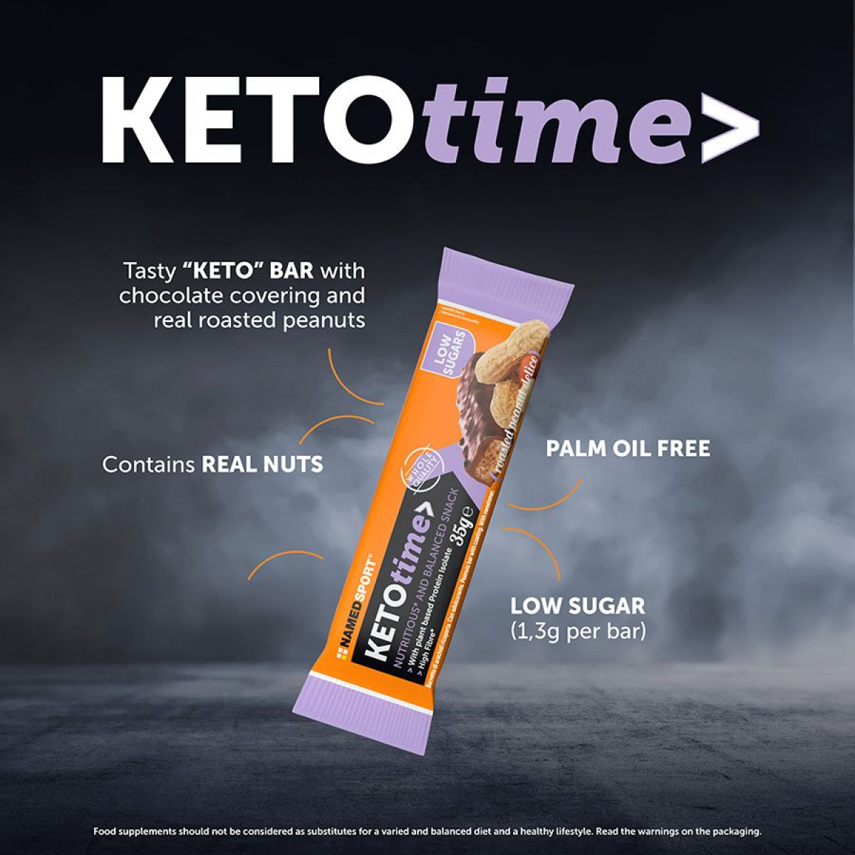 NamedSport KETOtime batoniņš | 35 g | Roasted Peanut Delice
