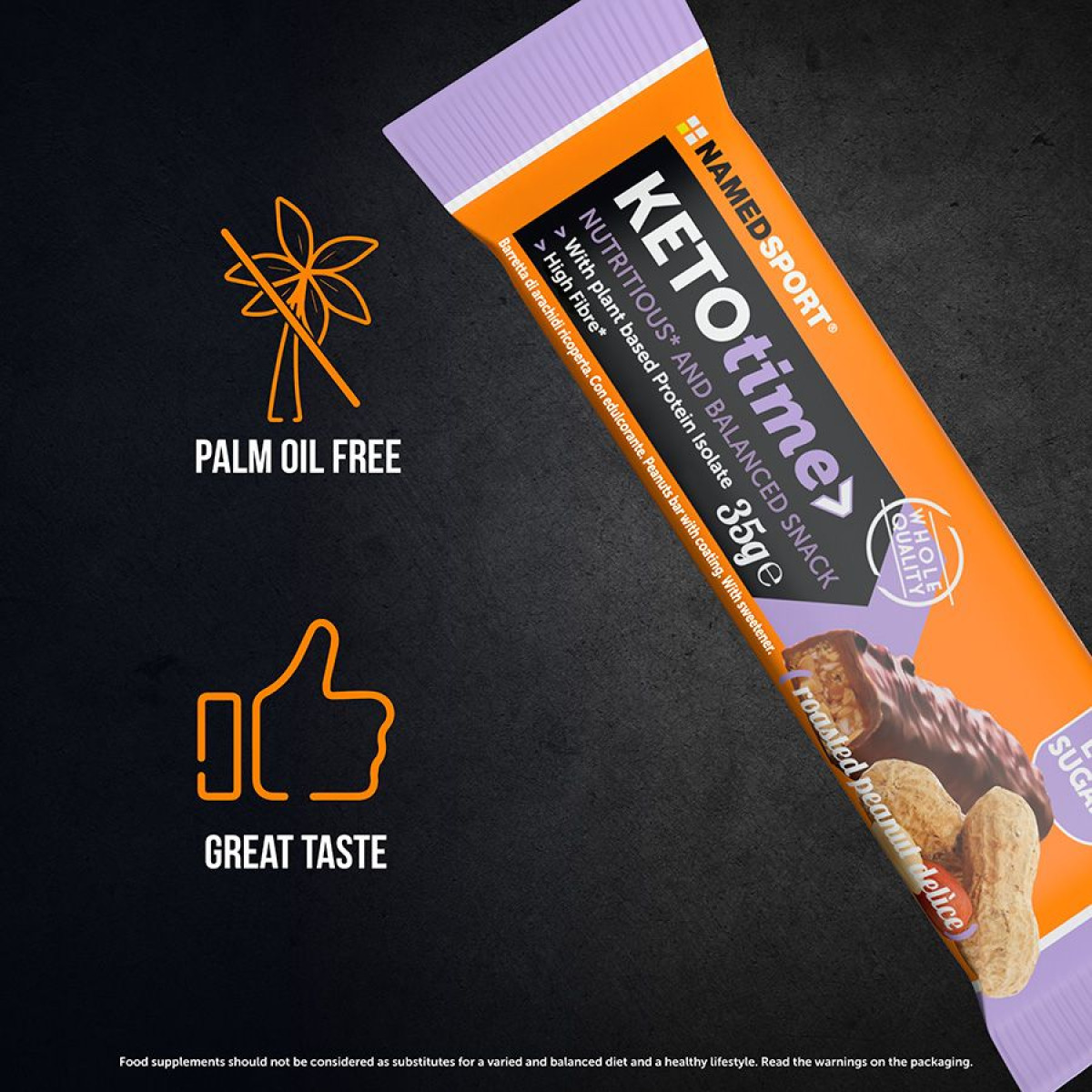 NamedSport KETOtime batoniņš | 35 g | Roasted Peanut Delice