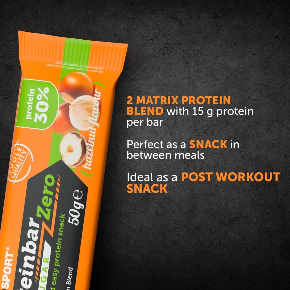 NamedSport Proteinbar Zero olbaltumvielu batoniņš | 50 g | Hazelnut