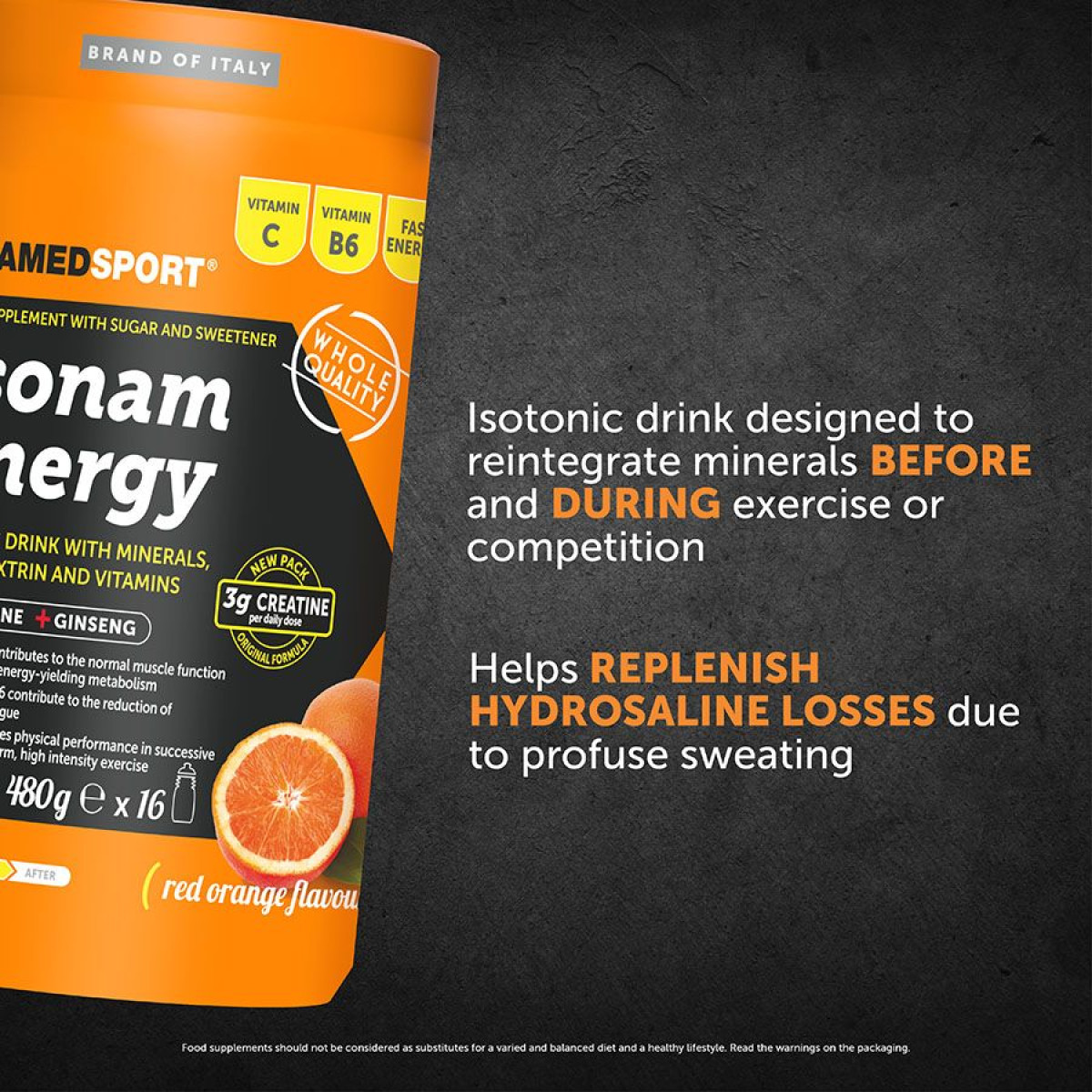 NemedSport Isonam Energy izotoniskais dzēriens | 480 g | Orange