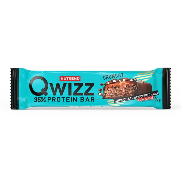 Nutrend Qwizz proteīna batoniņš | 85 g | Coconut & Chocolate Nutrend Qwizz proteīna batoniņš | 85 g | Coconut & Chocolate