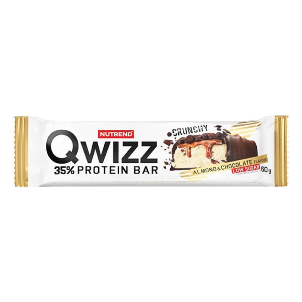 Nutrend Qwizz proteīna batoniņš | 85 g | Almond & Chocolate Nutrend Qwizz proteīna batoniņš | 85 g | Almond & Chocolate