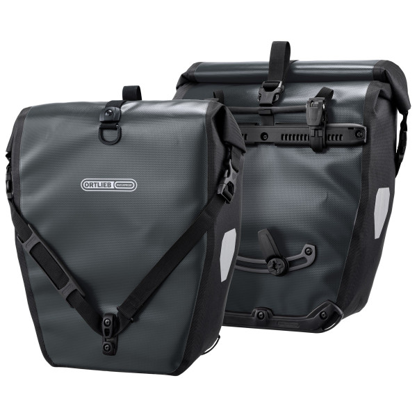 ORTLIEB Back-Roller velosipēda bagāžnieka somas | QL2.1 | 2x20 L | Asphalt ORTLIEB Back-Roller velosipēda bagāžnieka somas | QL2.1 | 2x20 L | Asphalt