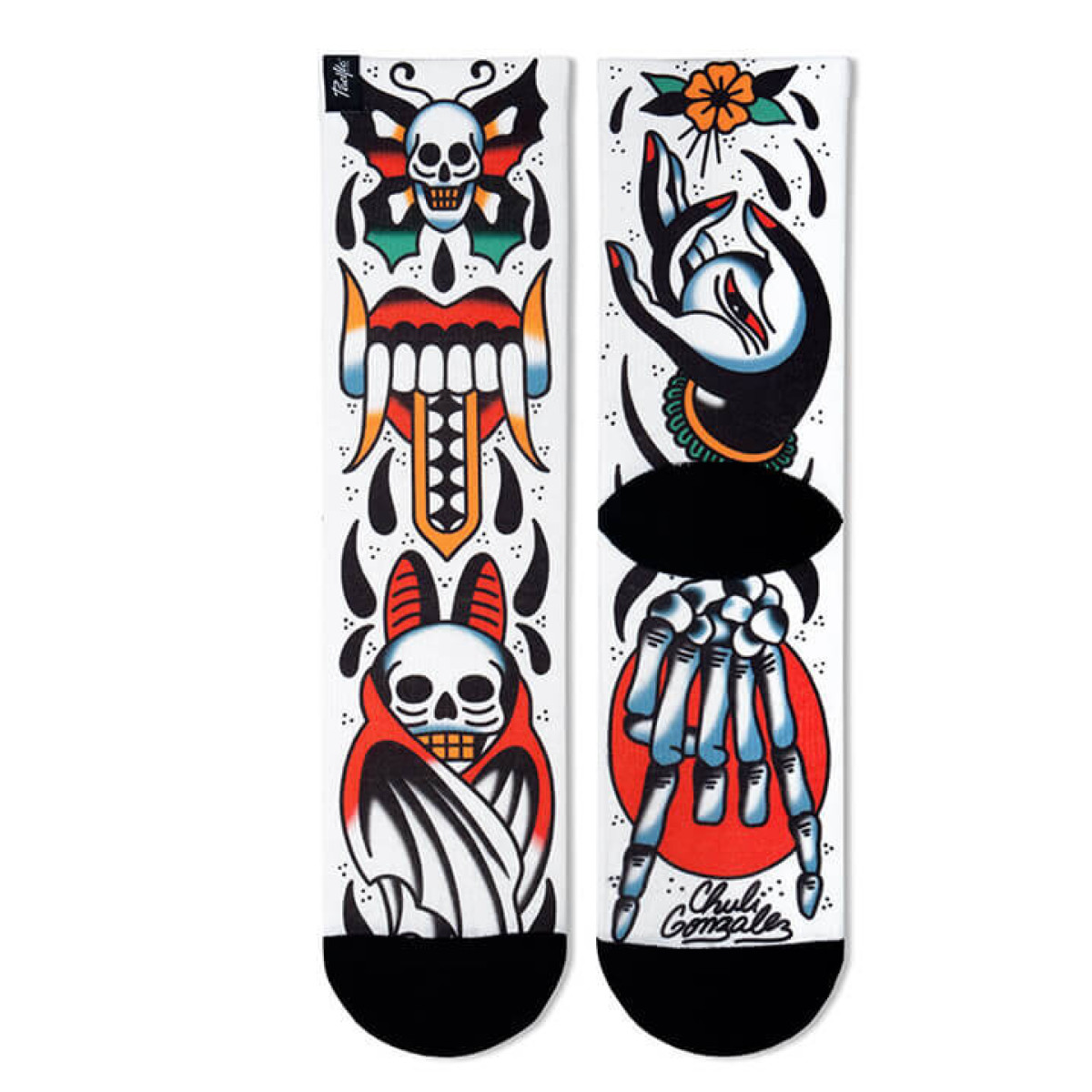 Pacific SKULL Zeķes | Daudzkrāsains