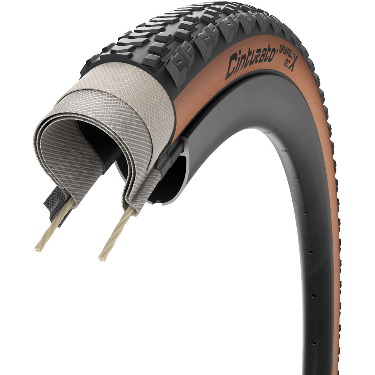 Pirelli Cinturato Gravel RC X TLR 28" TechWALL X SpeedGRIP salokāmā riepa | Tan-Wall