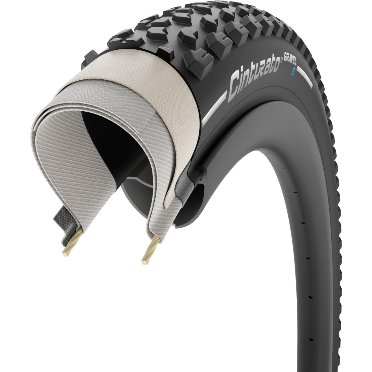 Pirelli Cinturato Gravel S TLR 28" TechWALL SpeedGRIP salokāmā riepa | Black