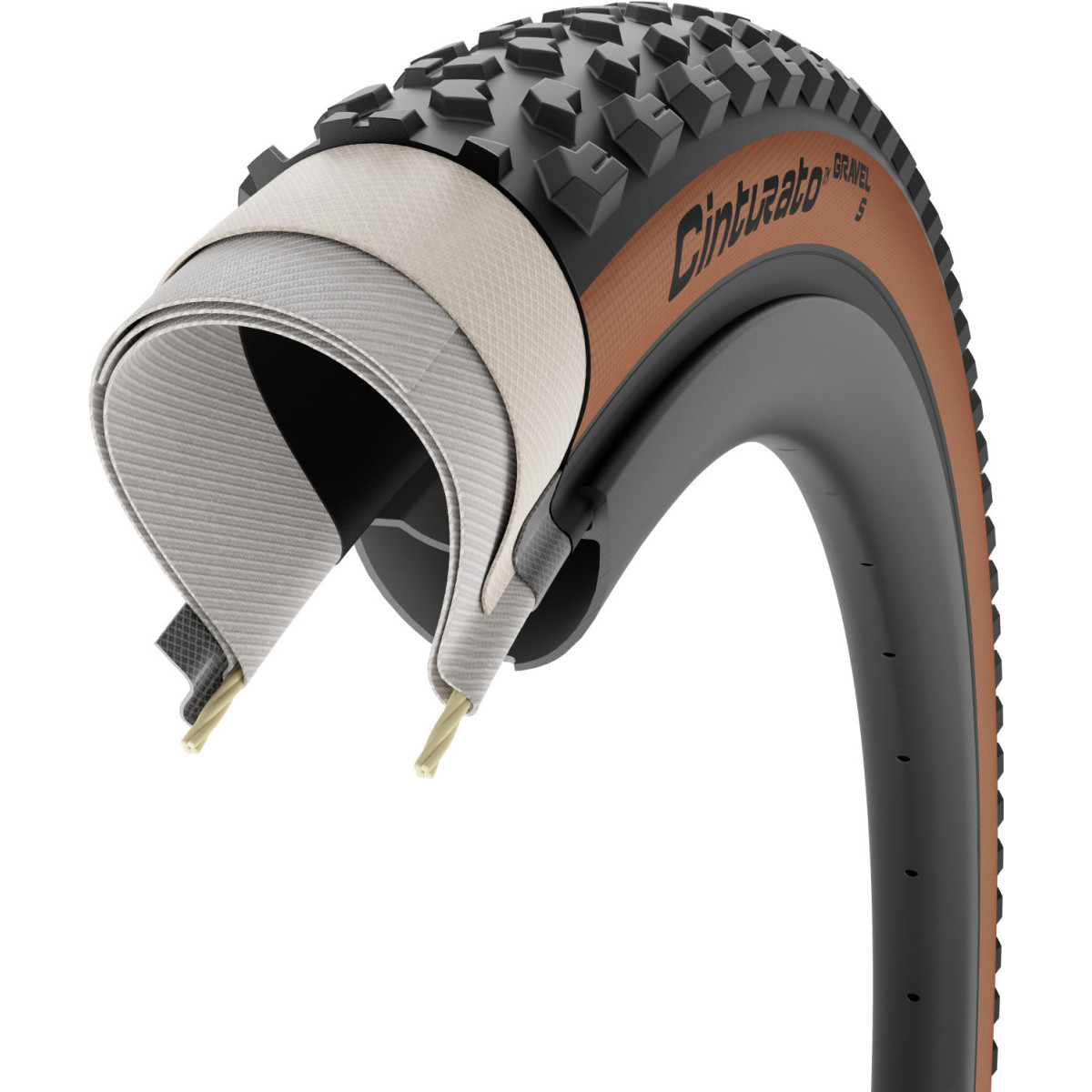 Pirelli Cinturato Gravel S TLR 28" TechWALL SpeedGRIP salokāmā riepa | Tan-Wall