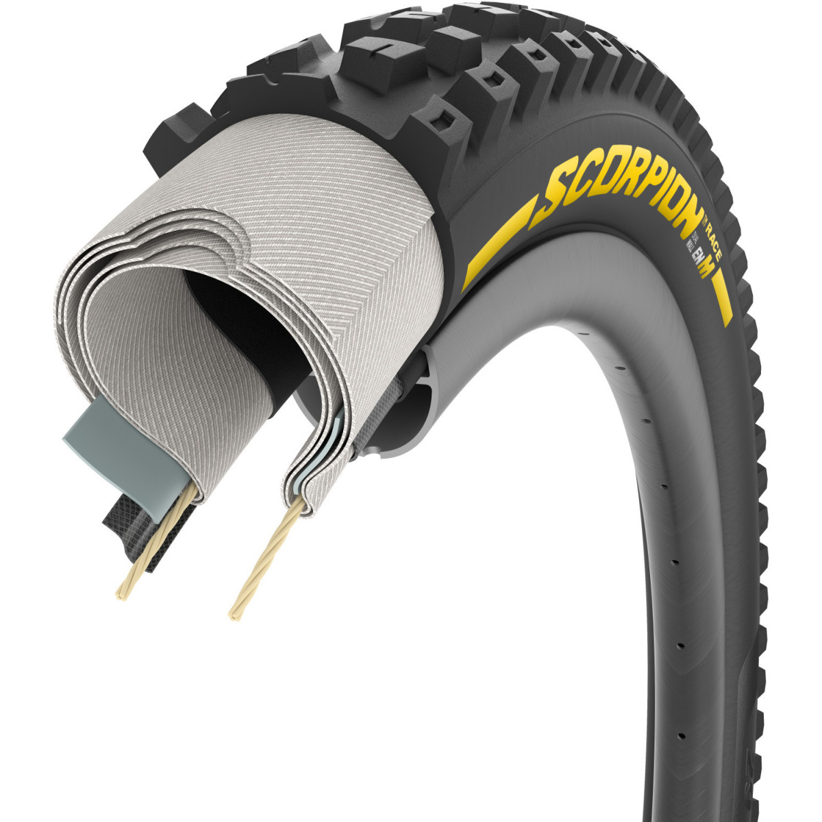 Pirelli Scorpion Race Enduro M TLR 29" DualWALL SmartEVO DH salokāmā riepa | Yellow Label