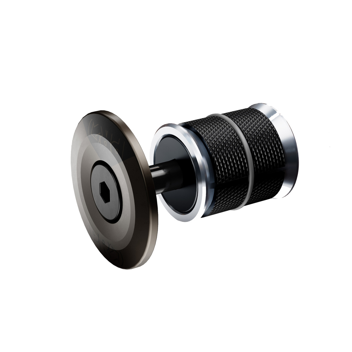 PRO Gap Cap Expander Carbon stūres komplekta skrūve | 25mm | 1 1/4 | Black