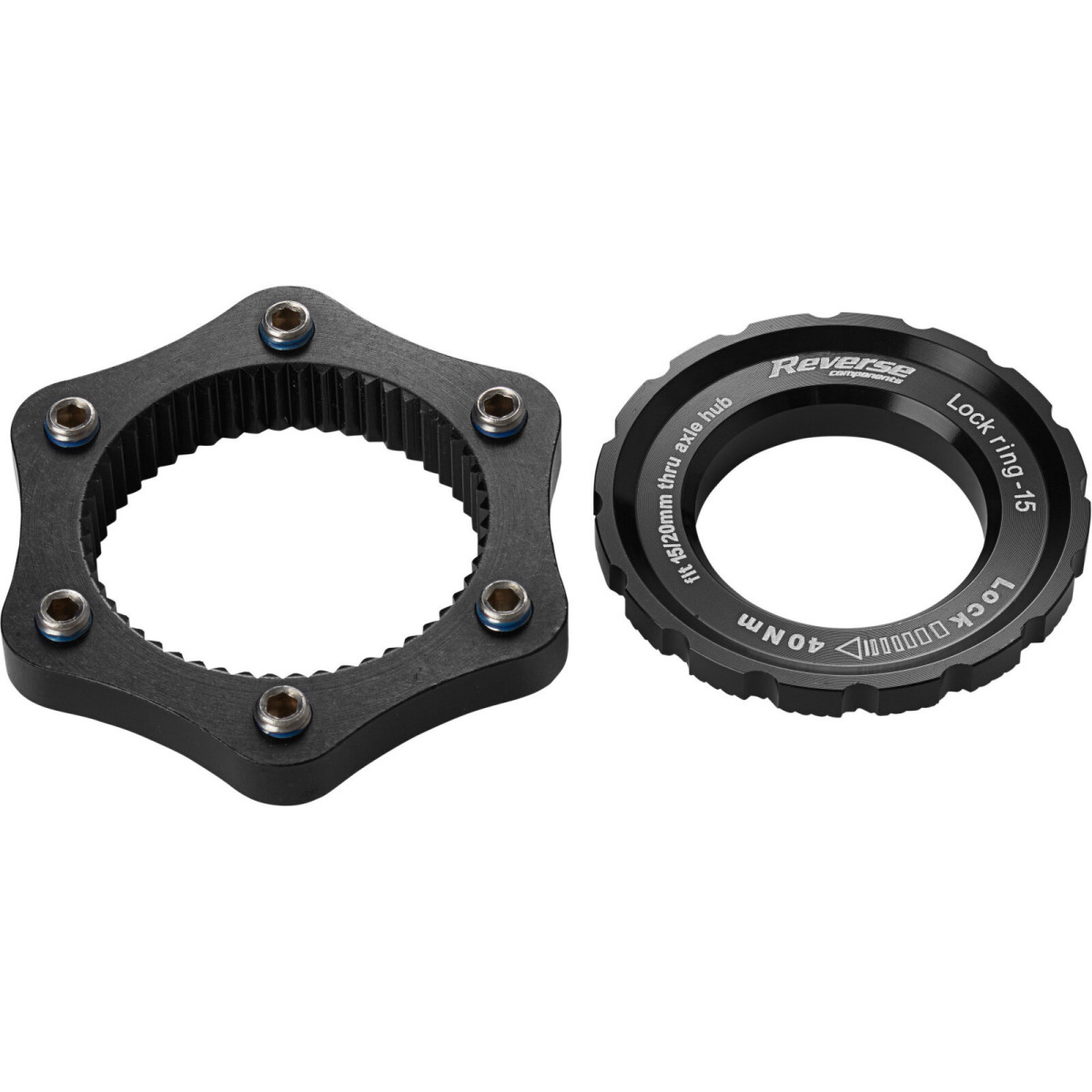 Reverse Components Center-Lock Rotora adapteris ar centrālo bloķēšanas mehānismu | Melns 