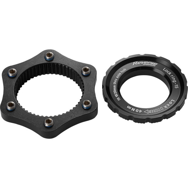 Reverse Components Center-Lock Rotora adapteris ar centrālo bloķēšanas mehānismu | Melns 