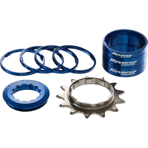 Reverse Components vienātruma pārejas komplekts | Shimano HG | Blue Reverse Components vienātruma pārejas komplekts | Shimano HG | Blue