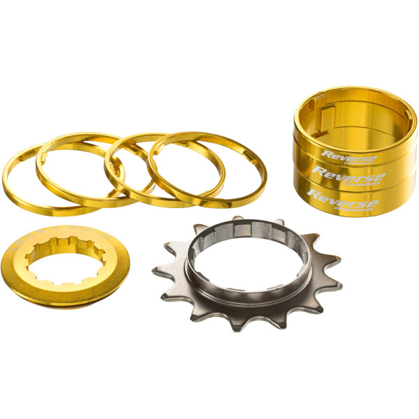 Reverse Components vienātruma pārejas komplekts | Shimano HG | Gold Reverse Components vienātruma pārejas komplekts | Shimano HG | Gold
