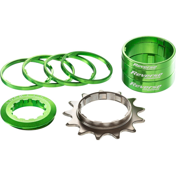 Reverse Components vienātruma pārejas komplekts | Shimano HG | Green Reverse Components vienātruma pārejas komplekts | Shimano HG | Green