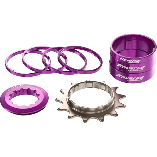 Reverse Components vienātruma pārejas komplekts | Shimano HG | Purple Reverse Components vienātruma pārejas komplekts | Shimano HG | Purple