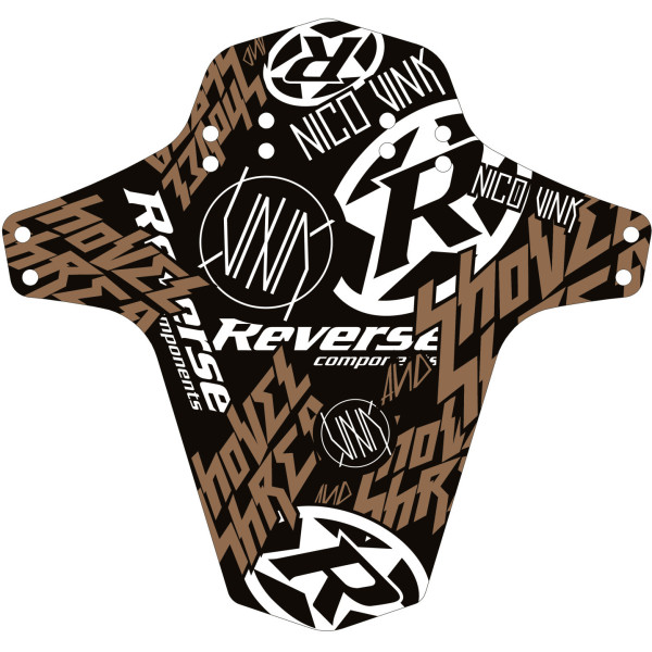 Reverse Nico Vink Stickerbomb dubļu sargs | Black - White - Copper