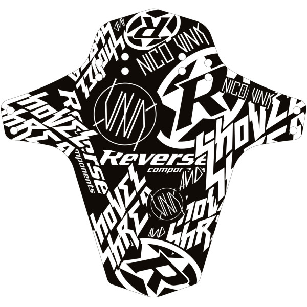 Reverse Nico Vink Stickerbomb dubļu sargs | Black - White