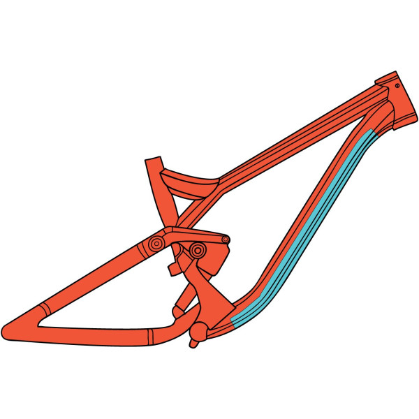 RideWrap Essential Downtube Ekstra Thick Frame Protection Kit | spīdums