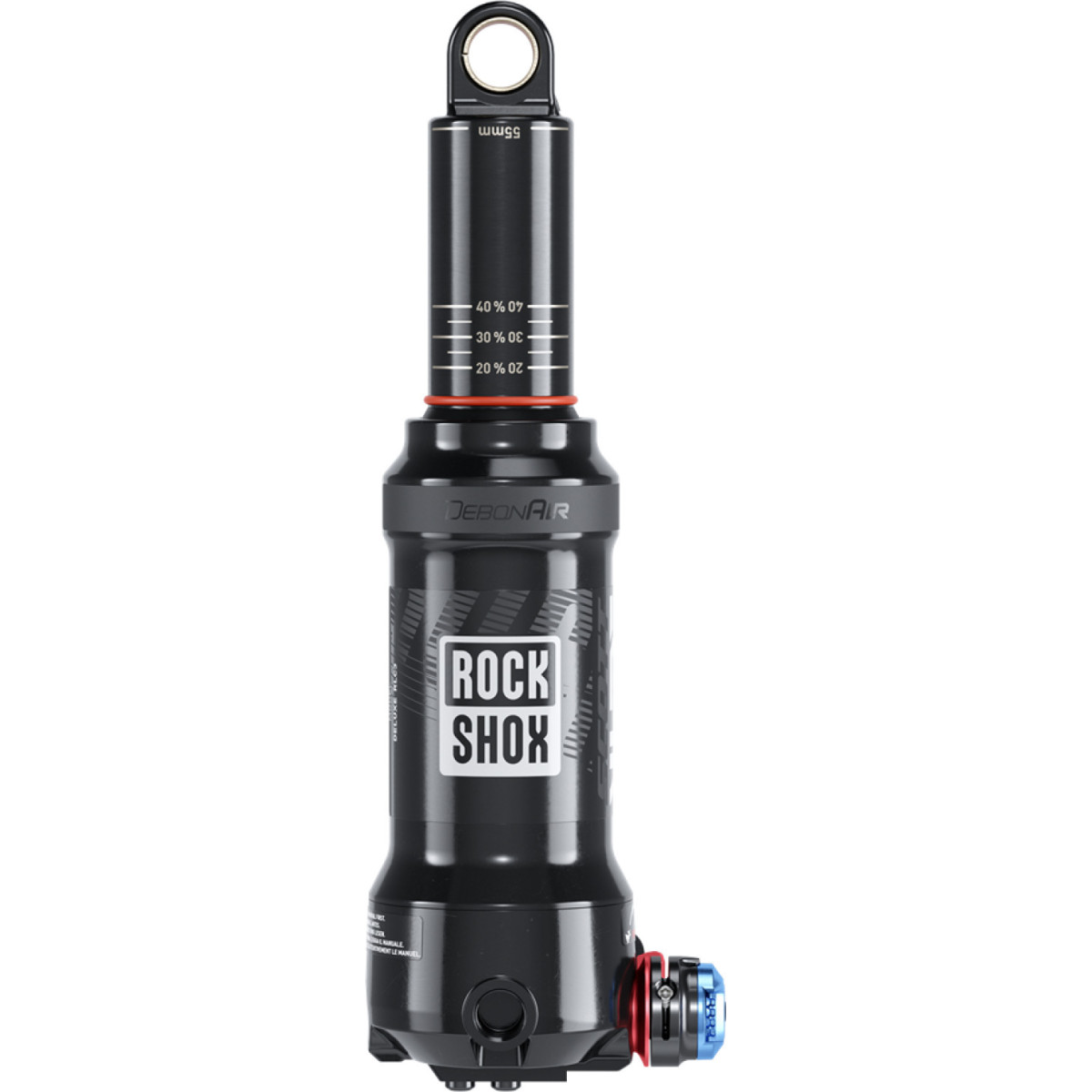 Rockshox Deluxe Nude RLC3 Debon Air aizmugurējais amortizators | Trunnion