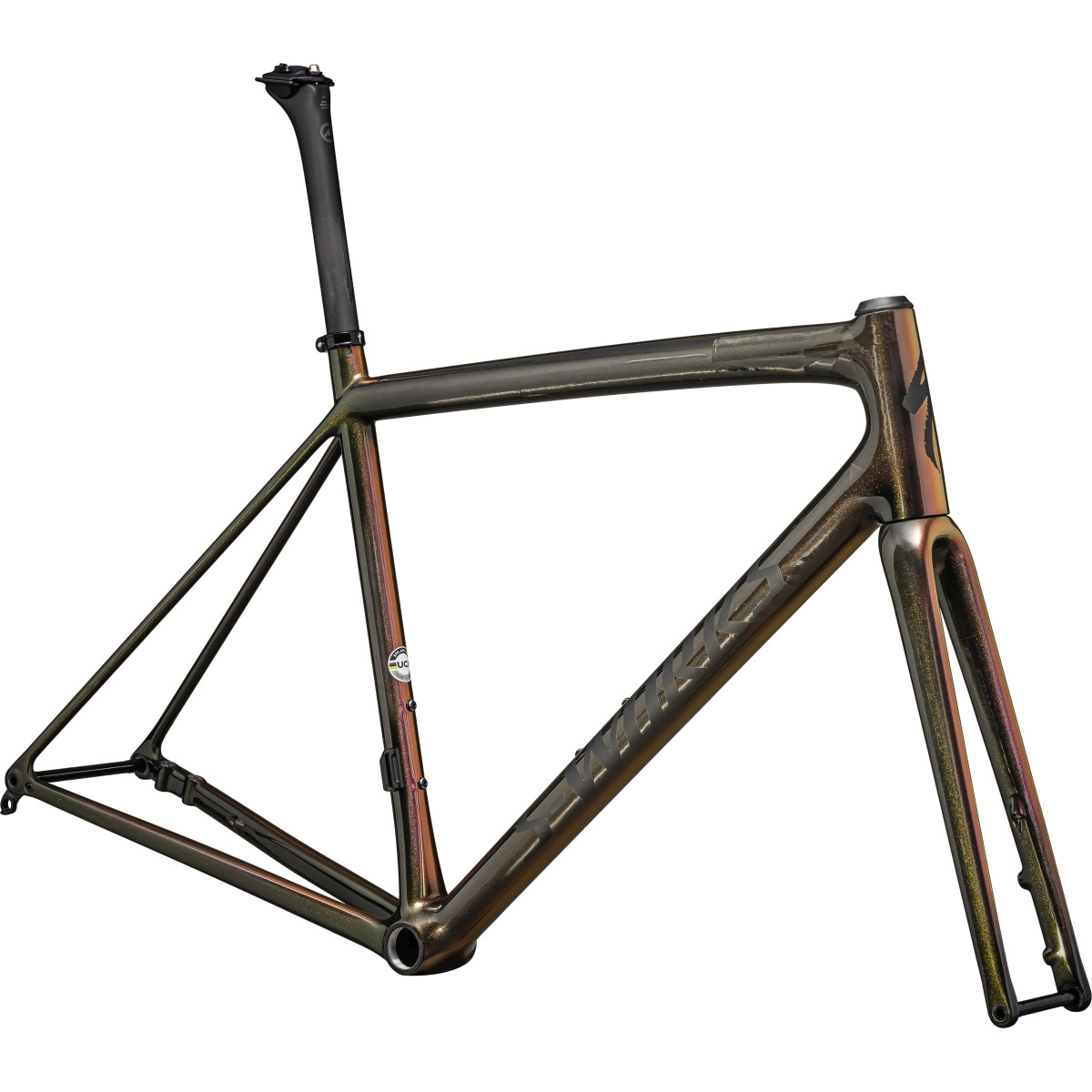 S-Works Aethos rāmis | Gloss Carbon Gold Pearl