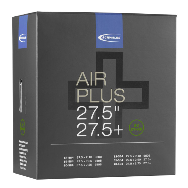 Schwalbe Air Plus 27.5" kamera Nr. 21 | AV 40 mm | 40/62-584 Schwalbe Air Plus 27.5" kamera Nr. 21 | AV 40 mm | 40/62-584