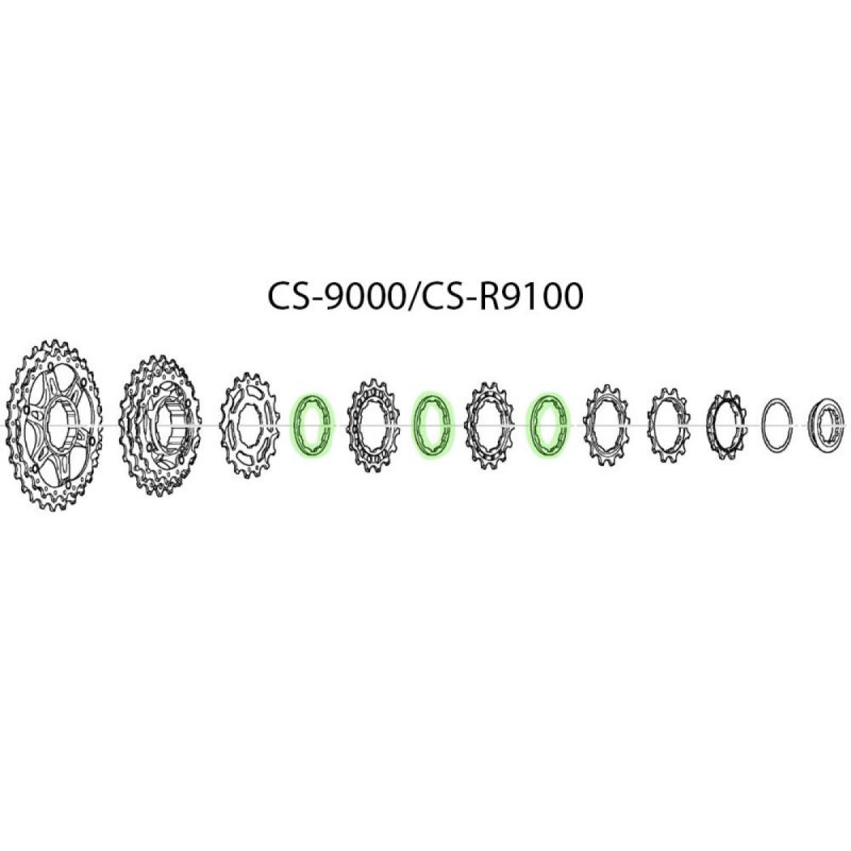 Shimano starplikas starplika 2,18 mm CS-M8000/CS-9000/R9100