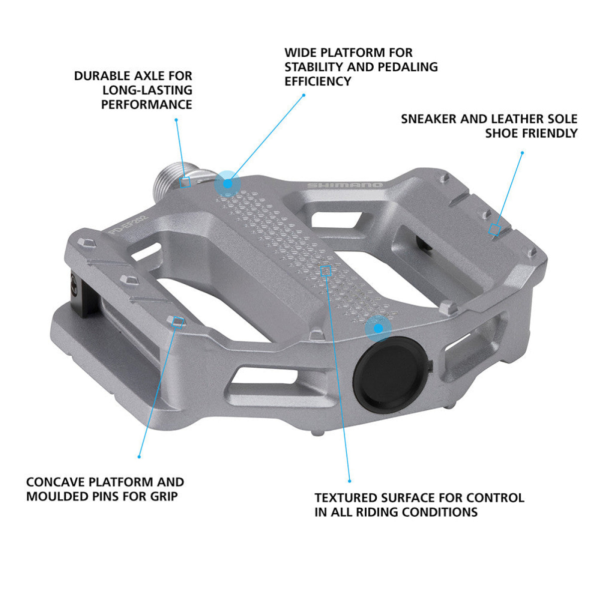 Shimano PD-EF202 pedāļi | Sudraba krāsā