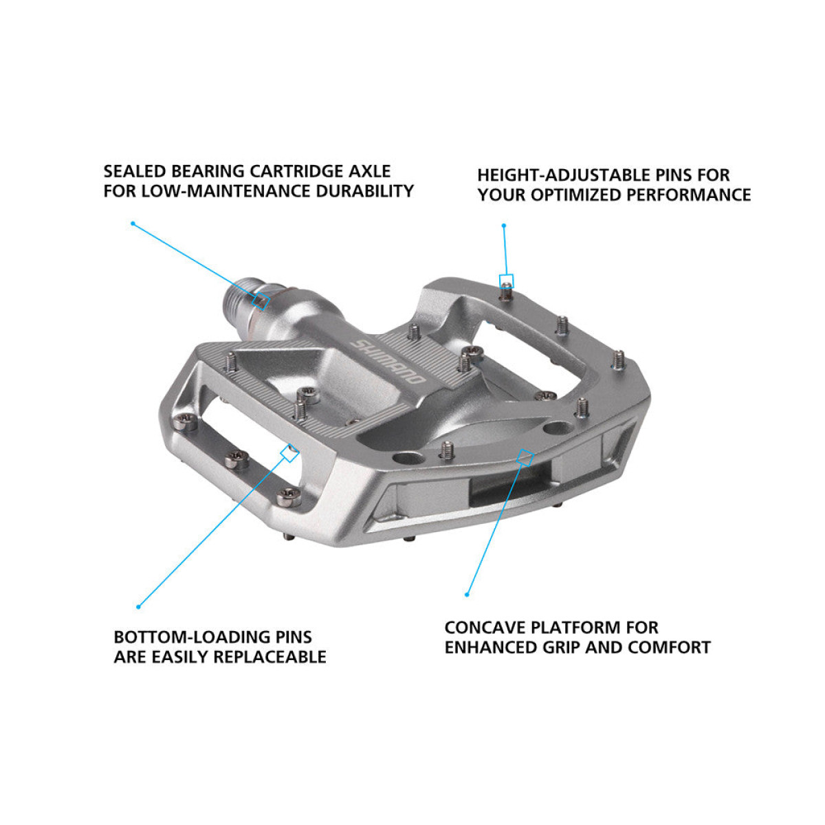 Shimano PD-GR500 pedāļi | Sudraba krāsā