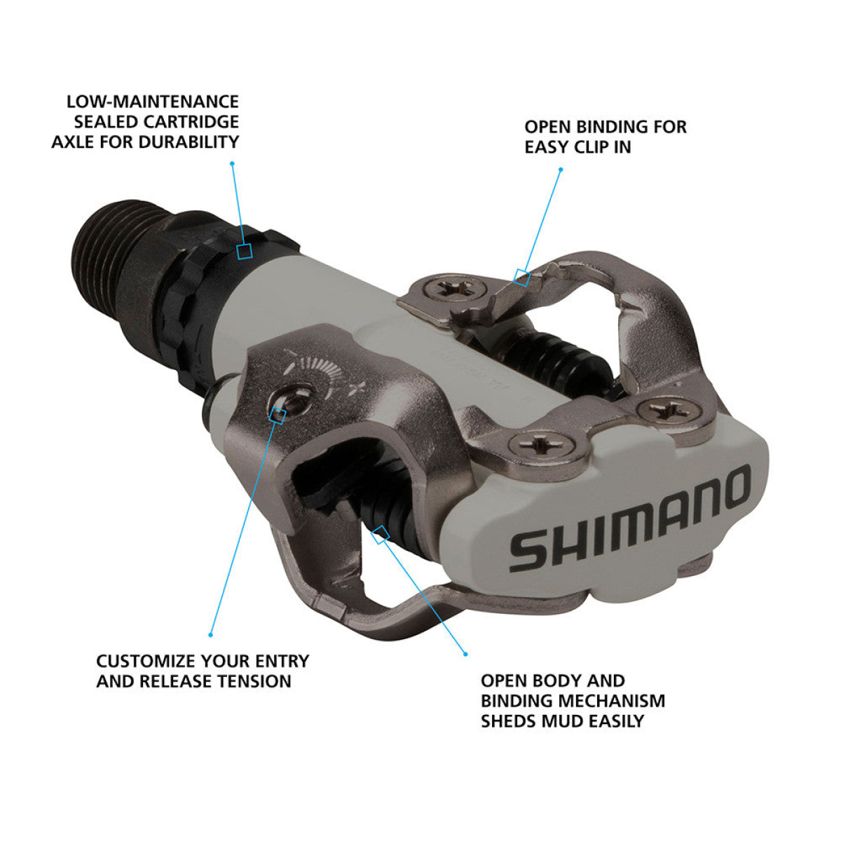 Shimano PD-M520 pedāļi | Balti