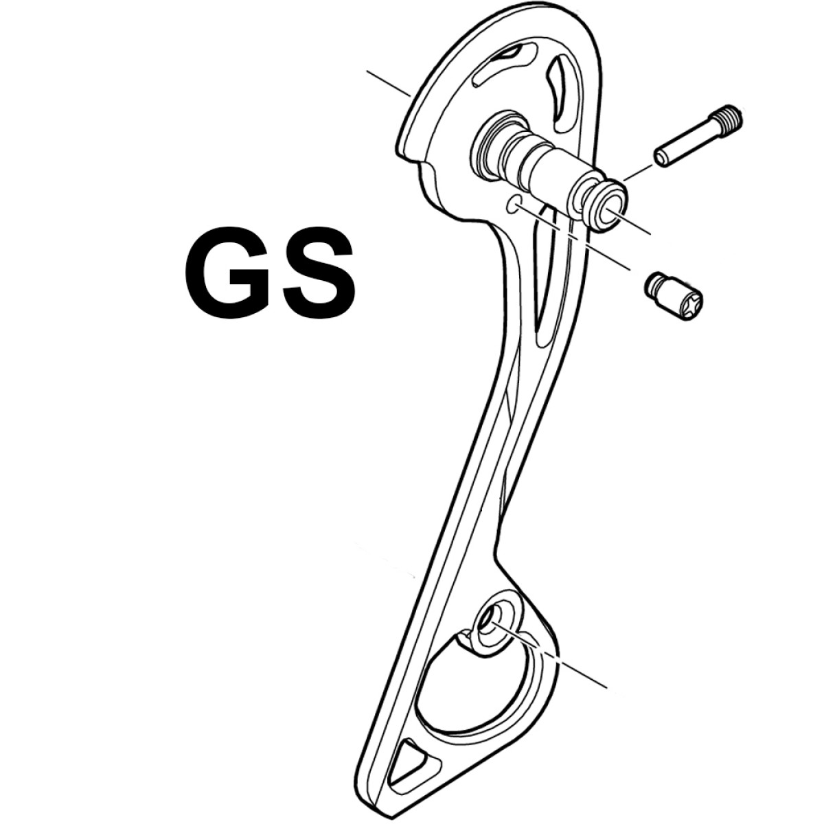 Shimano RD-M781 GS aizmugurējā pārslēdzēja ārējā kāja