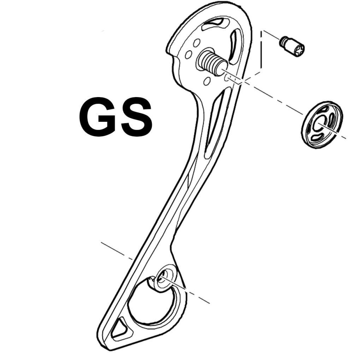Shimano RD-M786 GS aizmugurējā pārslēdzēja ārējā kāja