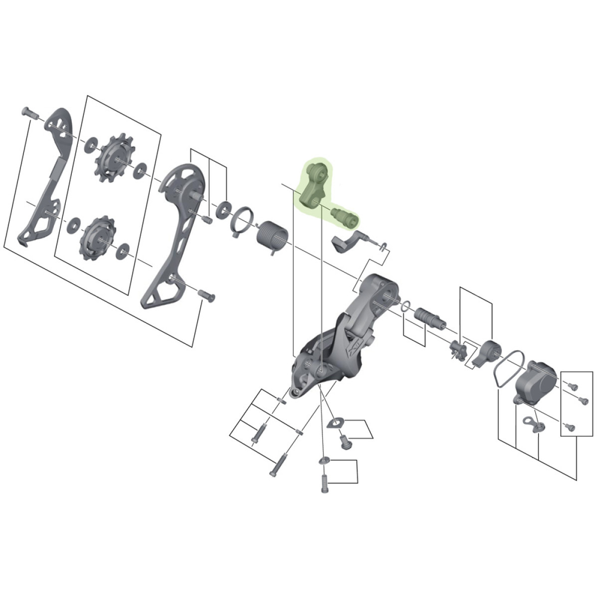 Shimano RD-M8000 parastā tipa kronšteina ass bloks