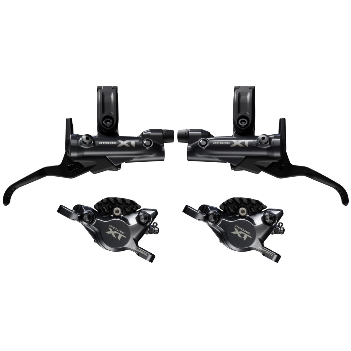 Shimano XT BL-M8200 hidrauliskās disku bremžu sviras ar BR-M8200 suportiem | Left+Right | Front+Rear
