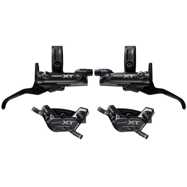 Shimano XT BL-M8200 hidrauliskās disku bremžu sviras ar BR-M8220 suportiem | Left+Right | Front+Rear