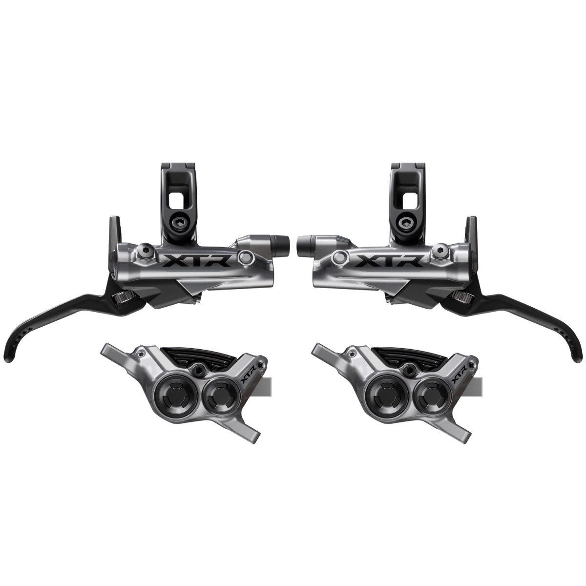 Shimano XTR BL-M9220 hidrauliskās disku bremžu sviras ar BR-M9220 suportiem | Left+Right | Front+Rear